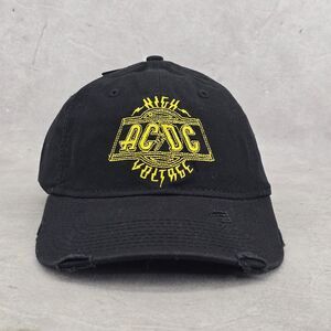 AC/DC High Voltage Distressed‎ Hat Strapback Black One Size Cap